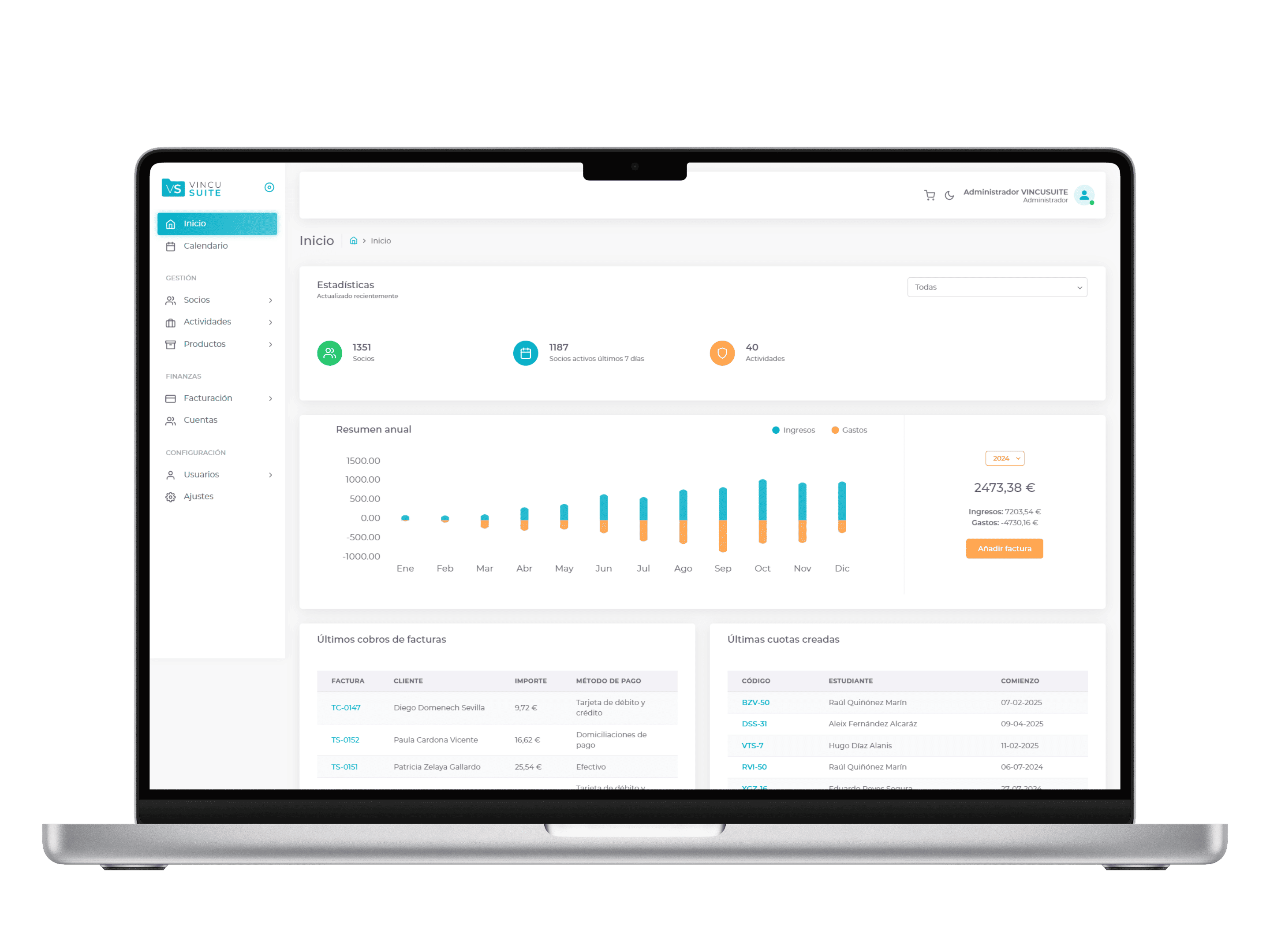 VINCUSUITE para la gestión de centros formativos